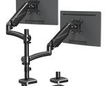 Dual Monitor Stand, Height Adjustable Monitor Desk Mount, Gas Spring Mon... - £90.03 GBP