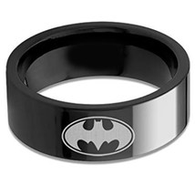 (New With Tag)Black Tungsten Carbide Pipe Cut Batman Ring - Price for one ring - - $59.99