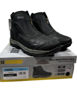Khombu Men’s Mason Hybrid Winter Boot - Front Zip Waterproof Black size ... - $53.44 CAD