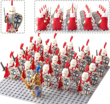 21pcs Red Cross Knights B Medieval Battles &amp; Sieges Custom Minifigures Toys - £21.76 GBP