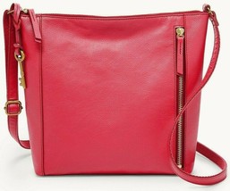 Fossil Tara Crossbody Cherry Red Pink Leather Handbag ZB7851618 NWT $180 MSRP FS - £76.35 GBP