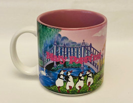 Vintage Walt Disney Mary Poppins mug 1993 pink penguins Bert htf collectible - £12.58 GBP