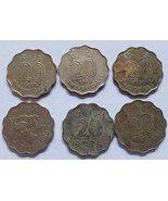 Six Coins Hong Kong 20 cents 1994, 1995, 1997 - $6.78 CAD