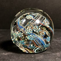 blown glass Millefiori paperweight Nancy Freemean art glass 1980s collec... - $103.35