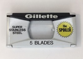 Vintage Gillette Super Spoiler EMPTY Razor Tin Prop Collectible - £4.74 GBP