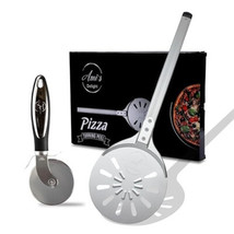 8&quot; Perforated Pizza Turning Peel With Extra Pizza Wheel Cutter | Lightwe... - $71.09