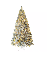 7.5 Ft. Pre-Lit LED Flocked Artificial Christmas Tree with Warm White Light - $4,394.58 MXN