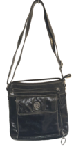 Kim Rogers Black Shoulder Bag Purse Handbag Wallet Checkbook Faux Leather - £14.42 GBP