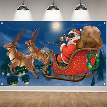 African American Christmas Backdrop For Photography Black Santa Christmas Banner - £18.84 GBP