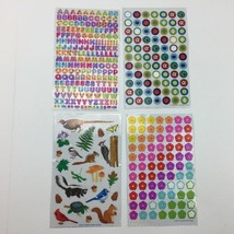 Vintage Sandylion Stickers Sports Animals Small Letters Floral Flowers 4 Sheets - £31.37 GBP