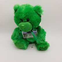 The Petting Zoo Share &amp; Smile Colorado Green Bear Plush 7&quot; Skittle Bear ... - £7.63 GBP