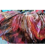 RED TYEDYED ATS TRIBAL BELLYDANCE ATS AMAZING EARTHY GYPSY SKIRT 25 YDS~36&quot; - $176.01 CAD
