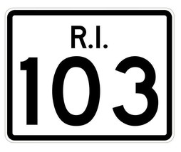 Rhode Island State Road 103 Sticker R4239 Highway Sign Road Sign Decal - £1.15 GBP+