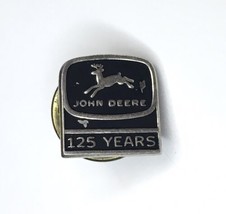 Vintage JOHN DEERE 125 YEARS small lapel pin pinback commemorative - £11.79 GBP