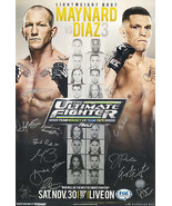 &quot;UFC Lightweight Bout: Maynard vs Diaz&quot; LE 27x39 Poster Signed By (20) W... - $946.44