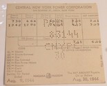 Vintage Central New York Power Company Invoice Bill August 30 1944 Utika... - $9.89