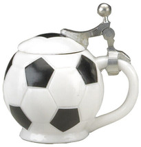 Soccer Ball Fútbol 25003 Shot Glass Stein Lidded Mug 1.5 oz Stoneware Germany - $21.78