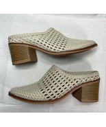 Womens Time And True Cream Woven Mules Size 6 1/2 M Sandal - $17.82