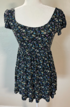 Vintage Y2K Forever 21 Multi Floral Boho Babydoll Tunic Cotton Mini Dress S - €17,02 EUR