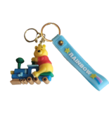 Winnie the Pooh Keychain Train Ride Figure Rainbow Strap Cartoon Bag Cha... - $180.39 MXN
