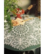 7X Advanced White Butterflies Basket Doily Mat Bedspread Topper Crochet ... - £7.80 GBP