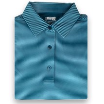 2Putt Men&#39;s Stripe Polo Dark Blue - $40.00