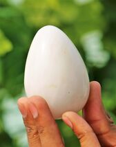 Superb 75mm Natural White Jade Crystal Healing Energy Reiki Chakras Ston... - $41.87