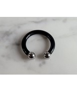 New Surgical Steel Black Horseshoe Nipple Ear Tongue Piercing Bar  E2734 - €21,49 EUR