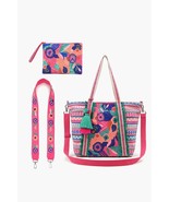 Embellished Tote, Crossbody and LG Pouch Bundle-Palm Beach Pink - $3,279.36 MXN