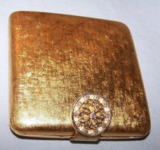 Vintage Avon Imperial Jeweled Goldtone Powder Compact - £17.75 GBP