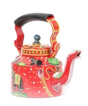 Traditional Hand painted Tea kettle Elephant Design Christmas gift Home Decor - £35.15 GBP