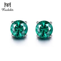 E stud earrings for women solid 925 sterling silver engagement colorful earrings ewelry thumb200
