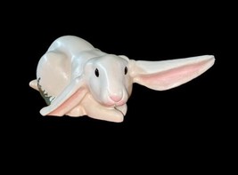 Vtg LEO KOPPY Bunny Rabbit Artist Signed Hand Carved Wood Sculpture USA Made image 2