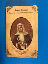 Saint Agatha Novena Prayer Card with Medal, New - £3.93 GBP
