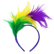 Mardi Gras Women&#39;s Headpiece Headbands 20s 50s Feather Hat Tea Party Coc... - £19.50 GBP