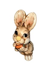 Vintage Kitsch Bunny Rabbit 5&quot; Made In Korea Whimsy Figurine - $34.06 CAD