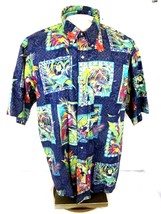 Adirondacks Trading Co Men Hawaiian Aloha Shirt Xl Vintage 1990s Birds Cotton - £52.24 GBP