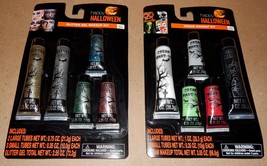 Halloween Makeup Kits Cream &amp; Glitter Gel 10 Tubes Total 173P - £5.96 GBP