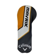 Callaway Mavrik Driver Golf Club Head Cover Faux Leather Grey Orange - $17.56