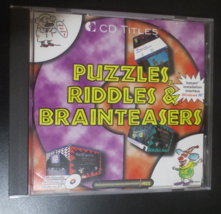 Puzzles, Riddles &amp; Brainteasers PC CD-ROM 1996 CD-ROM for Windows - £3.50 GBP