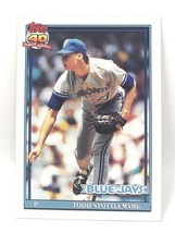 1991 Topps Baseball Card #348 - Todd Stottlemyre - Toronto Blue Jays - Pitcher - £0.78 GBP