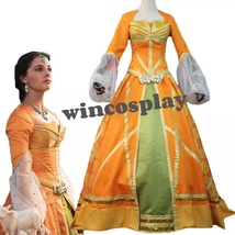 Jasmine Orange Princess Aladdin Full Movie Cosplay Costume Yellow Adults - £149.19 GBP