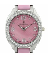 Bernoulli Casual Crystal Bezel Ladies Watch Pink - £47.69 GBP