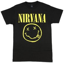 Nirvana Smiley T-Shirt,Black,Large - £15.98 GBP+