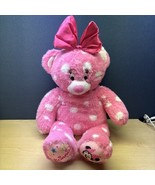 Build A Bear Pink Polka Dot Disney Minnie Mouse W/Bow Plush Stuffed Animal - $19.80