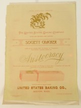 US Baking Co 1800 advertisement Aristocracy society cracker  - $28.00