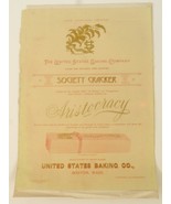 US Baking Co 1800 advertisement Aristocracy society cracker  - €24,11 EUR US Baking Co 1800 advertisement Aristocracy society cracker  - €24,11 EUR