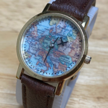 Charming Charlie Lady Gold Tone Fly Over World Analog Quartz Watch~New Battery - £13.62 GBP