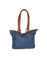 Blue Leather Shoulder Bag, Retro Leather Purse, Woman Handbag, Kenia - $103.49