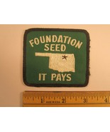 Vintage Hat Cap Patch FOUNDATION SEED It Pays OKLAHOMA [Y113A7c] - $18.66